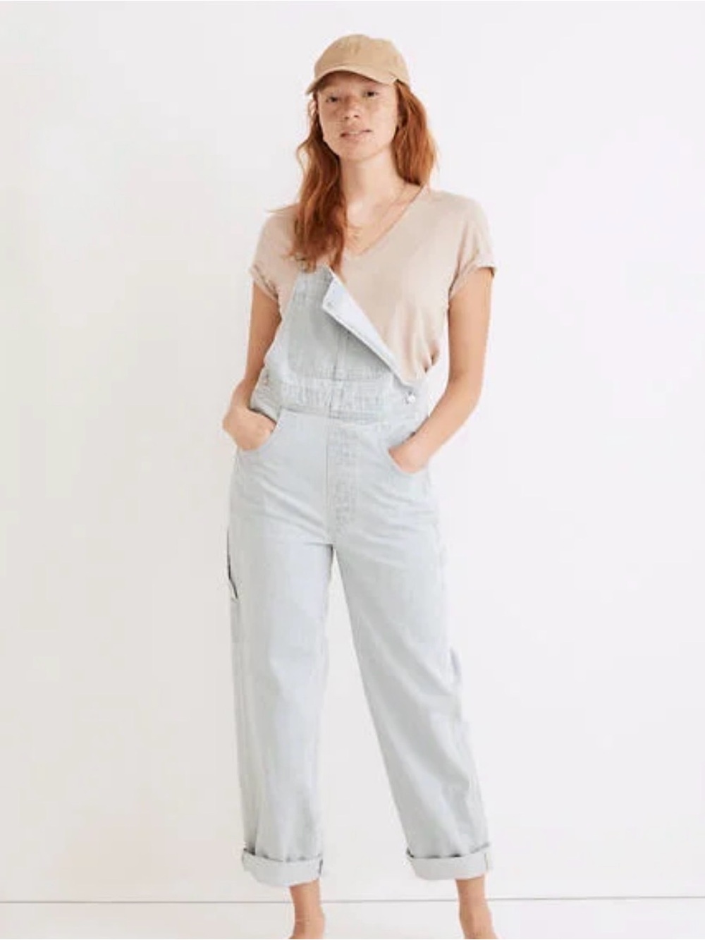 Madewell Light Blue Denim Overalls